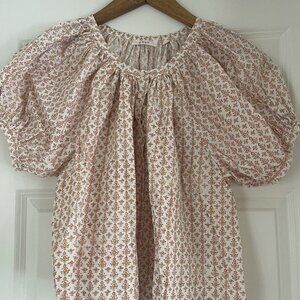 Doen June Floral print blouse in Marigold Meadows